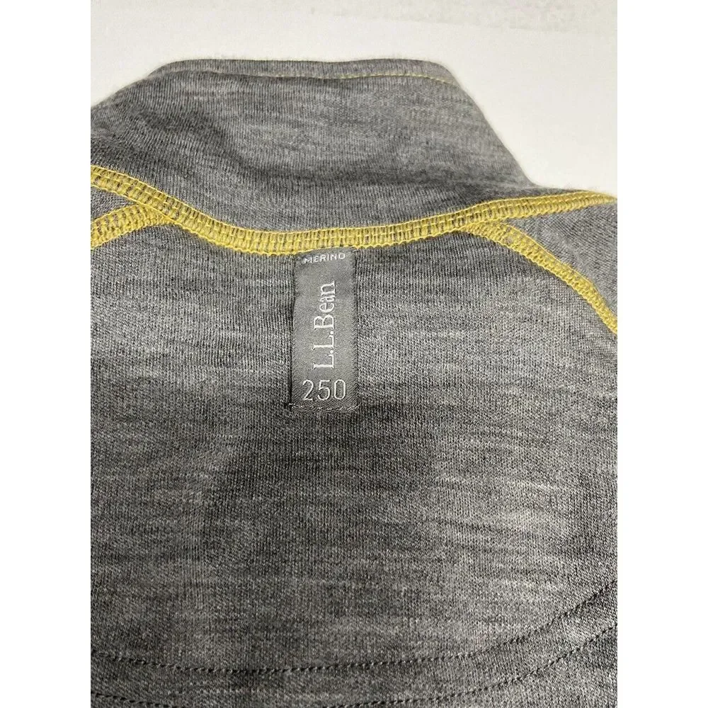 LL Bean Baselayer XXL 100% Merino Wool Cresta Midweight 250 Quarter Zip‎ Top